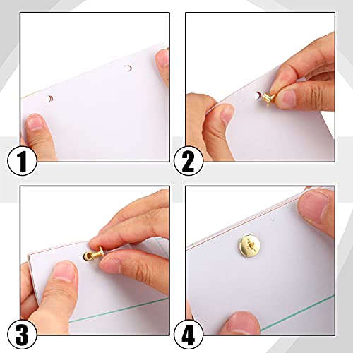 Pangda 80 Set Chicago Binding Post Screw Assorted Kit Metal Round Cross Head Stud Screw Post Nail Rivet Chicago Button For Diy Leather Decoration Bookbinding (Gold,5 X 6, 10, 12, 15, 18) #TOP3