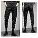 JEKE-DG Men's Casual Comfort Cargo Pants Joggers Fashion Stretchy Pants Slim Fit Outdoor Tapered Trousers (Black5,29)
