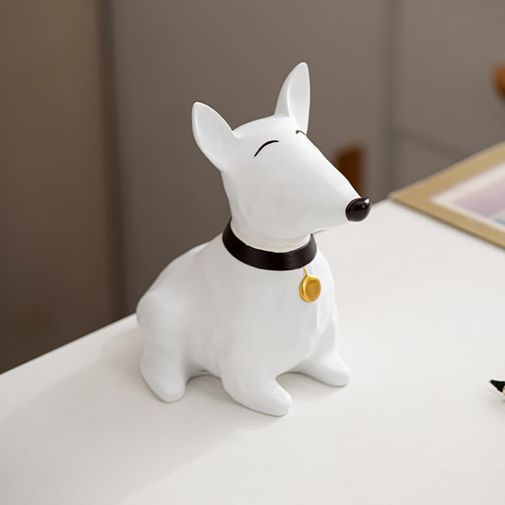 CHUOZI Artificial Puppies Toys Mini Dog Animal Figures Resin Figurine Small Animals Crafts Cute Ornaments Creative Puppy Adornment for Car Console for Home Decor (B)