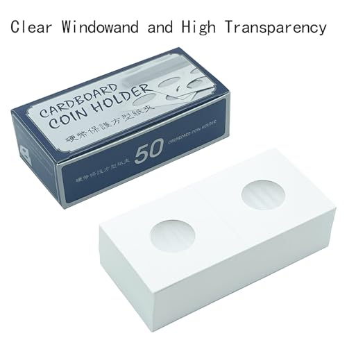 600 Pcs Coin Flips 12 Assorted Sizes 2\" x 2\" Cardboard Coin Holders for Colletors Coin Collection Supplies with A Mini Stapler for Dollars, Penny, Quarter, Nickels Collecting