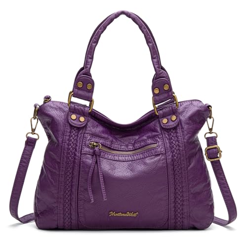 Image of Y2K Purses Hobo Bags for Women Roomy Washed Leather Handbags with Crossbody Strap