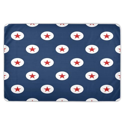 susiyo Modern Festive Geometric Star Bed Pads for Incontinence Mattress Protector Anti-Slip Waterproof Pads (56