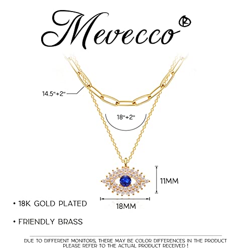 Image of MEVECCO Dainty Pendant Layered Necklaces for Women