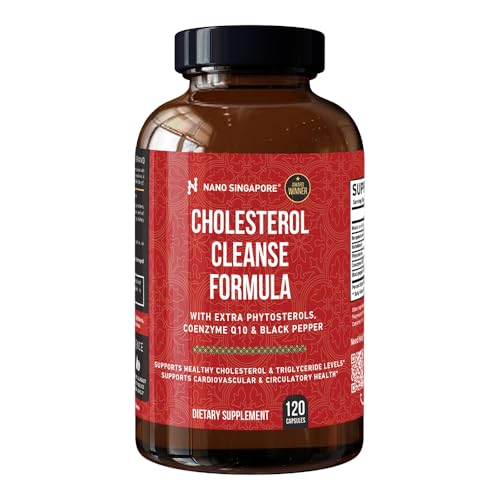 Cholesterol Cleanse Formula with Phytosterols COQ10 and Black Pepper - Supports Circulation for Cardiovascular Health