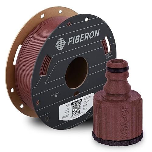Image of Polymaker Fiberon ASA-CF08 Dark Red Carbon Fiber 3D Printing Filament 1.75mm 0.5KG, UV & Weather Resistant, High Rigidity, Heat Resistant, Easy to Print, Functional Parts & Prototypes
