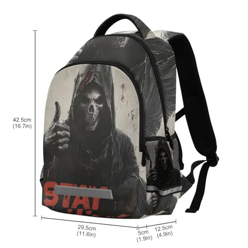 KLL Death God Skull Designed kids tiny backpack with big books bag for youth mochilas para adolescentes chicas3