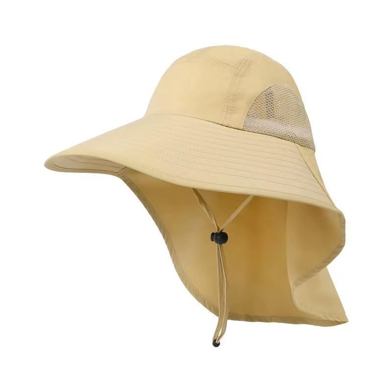AKJAXQU Sombreros para el Sol Hombre, Gorra Transpirable ala Ancha protección UV Protege Cuello Cara, Sombrero Jardin Hombre Adecuado para Trekking