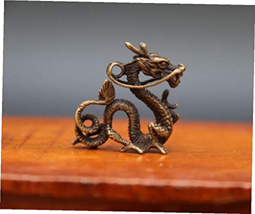 3 Cm China del Zodiaco Amuleto De Bronce Dragones De La Vendimia Colgante Animal Pequeñas Figuras...
