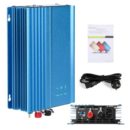 Jadeshay 500W Netzgekoppelter Solar Wechselrichter, Grid Tie Inverter MPPT Reiner Sinus AC220V Ausgang Wechselrichter Balkonkraftwerk für Solarpanelen 24V Battery Discharge Regelbare Ausgangsleistung