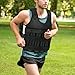 Walbest 110LBS Weighted Vest wtih Shoulder Pads for Men and Women, Adjustable Running Vest for Men Women Gym Home Workout Fitness Strength Training, Heavy Duty Weighted Exercise Vest Black
