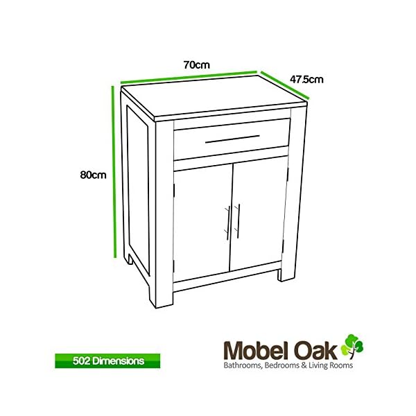 Free Standing Solid Oak Vanity Unit with Choice of Basin. - Image 7