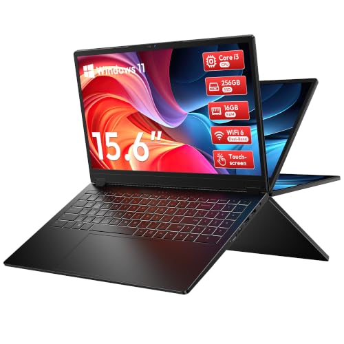 Image of 15.6 inch 2-in-1 Touchscreen Laptop with Windows 11, i3-10100Y, 16GB, 256GB SSD