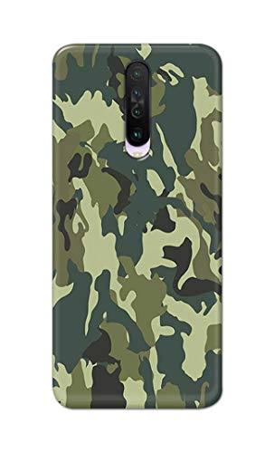 Image of Printed Hard Back Cover Case for Mi Poco X2 Back Cover (Green Army Camouflage) -1803