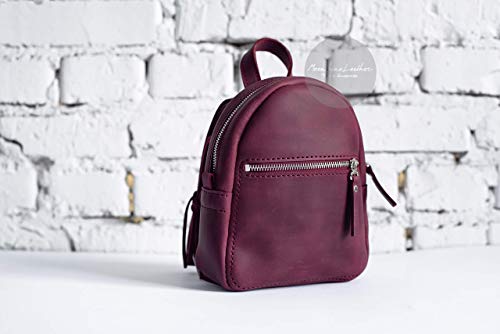 maroon backpack purse