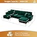 Wrofly U Shaped Sectional Sofa Couch, 114