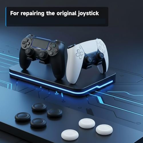 Image of 8PCS for PS5 Controller Thumb Grips, Replacement Joystick Caps Controller, Thumb Grip Enhanced Grip and Control, Black, Ideal for Extended Gaming Sessions, Competitive and Casual Gamers