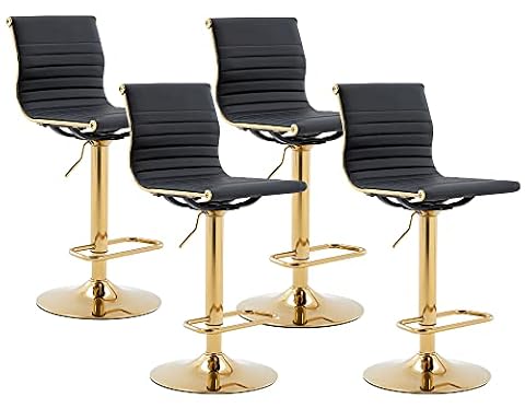 DM Furniture Bartools Bar Height Set of 4 Modern Faux Leather Counter Height Bar Stool Chairs with… — $321.08 (5% off)