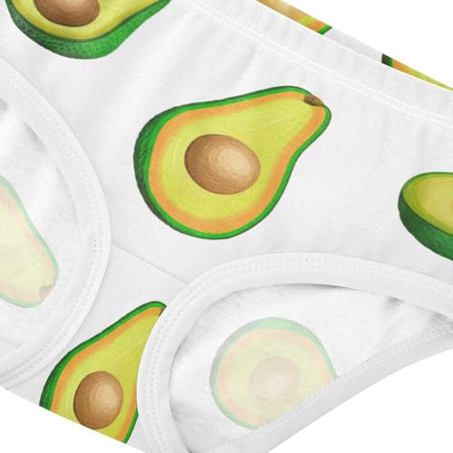 Cotton Girls Underwear Toddlers Cute Green Avocados White Girl Panties Cute Colorful Briefs Kids Undies 2t4
