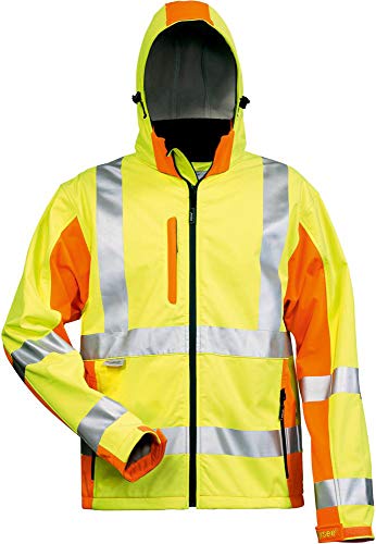 Elysee Warnschutz-Softshelljacke 'Adam' Größe, 1 Stück, XL, gelb/orange, 22735-XL