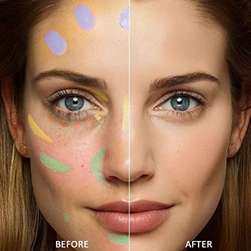 6Color Contour Palette Cream,Green Pink Yellow Mature Skin Full Coverage Color Correcting Concealer Makeup,Under Eye Concealer,Waterproof Corrects Dark Circles Tattoo Dullness Concealer Foundation #TOP5