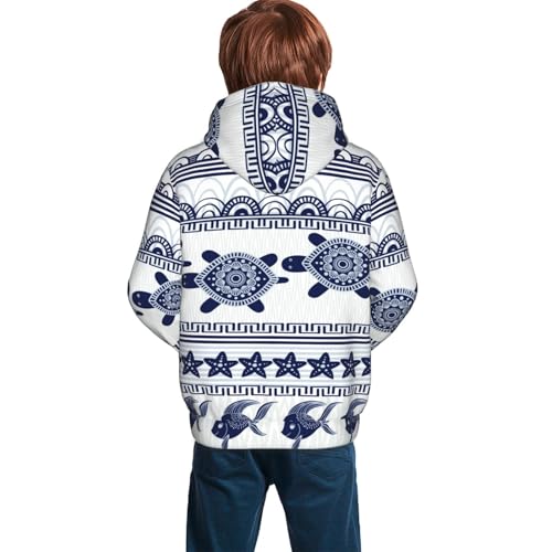 Sea Underwater Turtles Kid Hoodies Boys Sweatshirts Girls Pullover with Pocket4