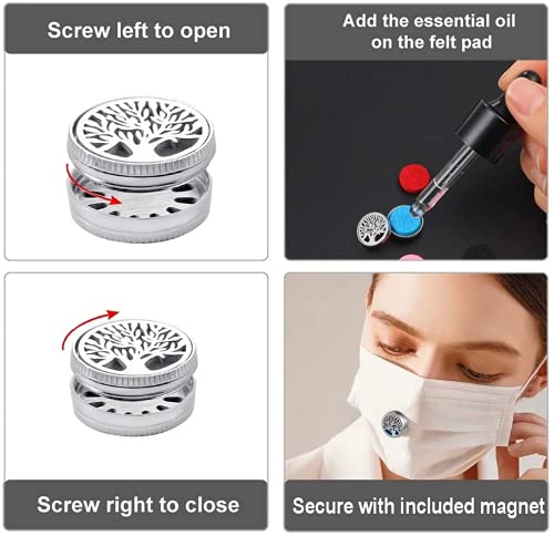 Clip difusor aromático magnético para mascarilla 2 piezas miniatura 4