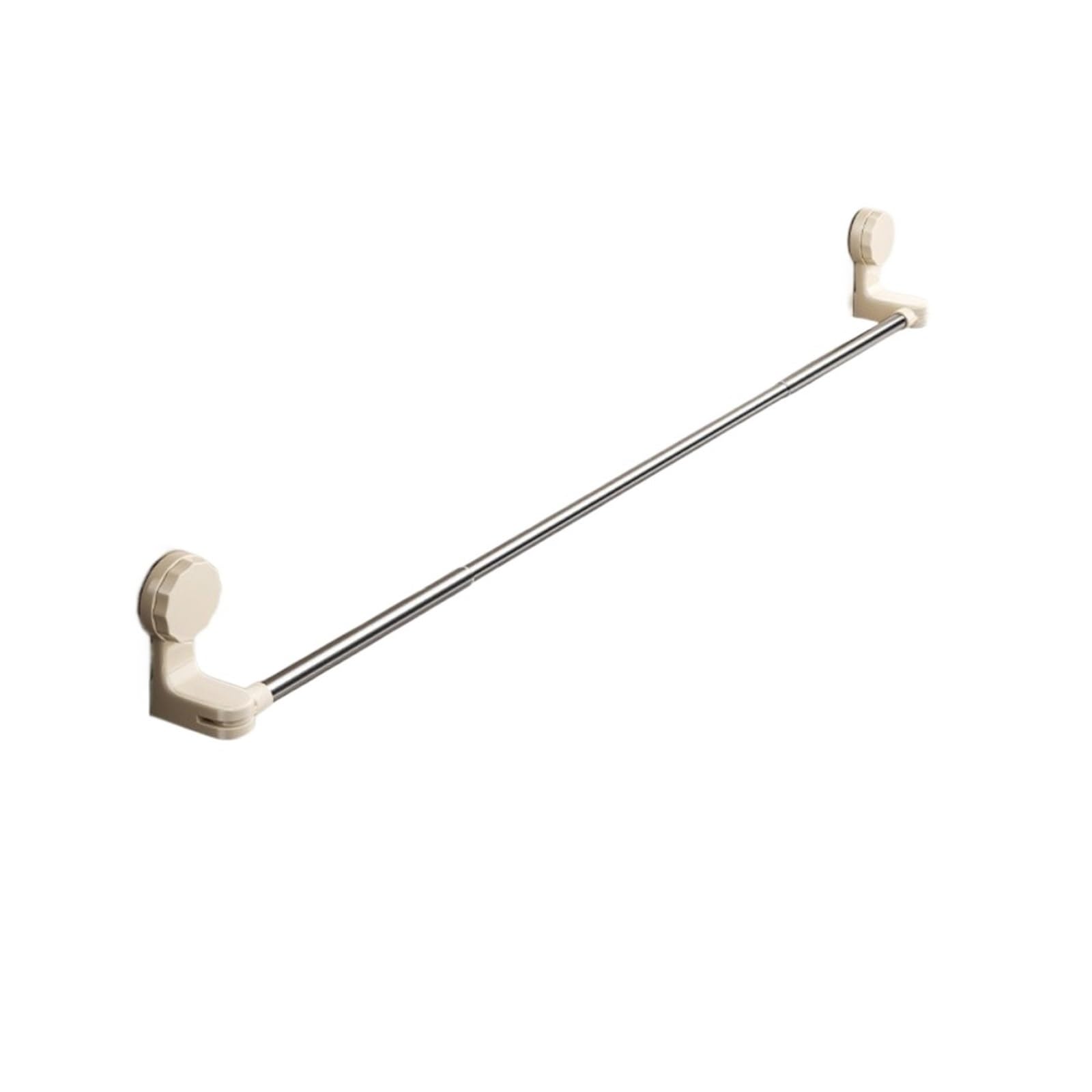1pc Wall-Mounted Suction Cup Towel Rack Waterproof Strong Retractable(White 50-100cm)