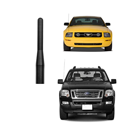 AMFRNE Short Performance Antenna for 1994-2009 Mustang, 1995-2010 Explorer - Perfect Replacement Black 3.6 inches Aluminum Radio Antenna