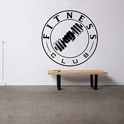 KDSMFA - Calcomanía de vinilo con logotipo de gimnasio, deporte, pesas, entrenamiento, motivación, levantamiento de pesas, entrenamiento, vinilo, decoración artística, 57 x 57 cm Cover