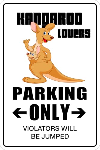 Retro-Schild, 20,3 x 30,5 cm, Metallschild, Känguru-Liebhaber, Parken Only, Aluminium-Blechschild Retro-Schild, 20,3 x 30,5 cm, Metallschild, Känguru-Liebhaber, Parken Only, Aluminium-Blechschild