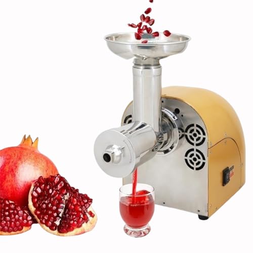 MIIKHI Commercial Juice Extractor, 250W Slow Masticating Juicer, Stainless Steel Centrifugal Juice Machine with Reverse Function, Electric Pomace Separation Juicer Machines
