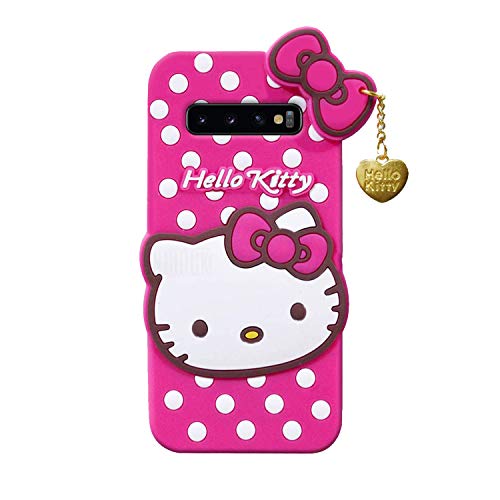 Image of Unirock Hello Kitty Back Case Cover for Asus Zenfone Max Pro M1| 3D Cute Hello Kitty Case |Soft Silicone Rubber Back Cover with Pendant Kitty Cover for Asus Zenfone Max Pro M1 (Pink)