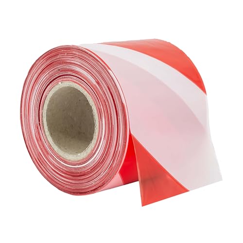 Imballaggi 2000 - Nastro Segnaletico Bianco E Rosso - Ideale Per Segnalare Zone Pericolose Ed Inaccessibili - 7Cm X 200Mt