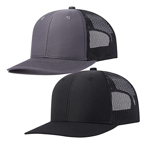 Image of Quanhaigou Trucker Hat - Mesh Snap Back - Unisex Adjustable Baseball Cap - Outdoor Hats for Men Women