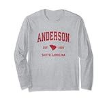Photo Gallery anderson south carolina sc vintage sport design rosso stampa maglia a manica Photo Gallery anderson south carolina sc vintage sport design rosso stampa maglia a manica