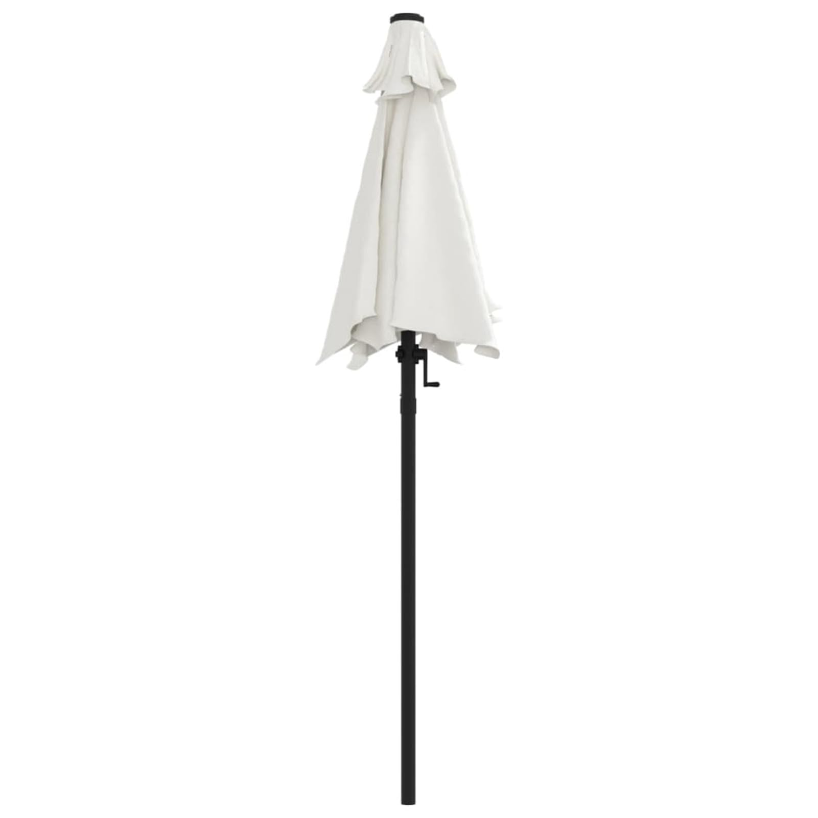 Homgoday Sombrilla de Aluminio Blanco 200x224 cmSombrilla de Jardín, Protección UV Sombrilla Jardín Grande Orientable Jardín Parasol Balcón