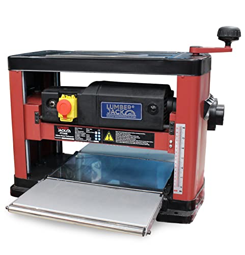LUMBER JACK Bench Top Thicknesser 13´´ Portable Woodworking Machine 330mm Includes Multi Size Dust Port & Easy Blade Height Adjustment