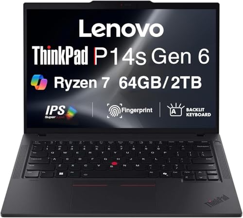 Image of Lenovo ThinkPad P14s Gen 6 14 inch FHD+ Laptop, AMD Ryzen AI 7 350, 64GB /2TB