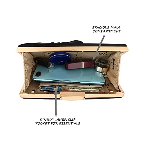 Lavie-Womens-Bow-Frame-Clutch-Bags-Detachable-Chain-Sling-Strap-Ladies-Purse-Wallet