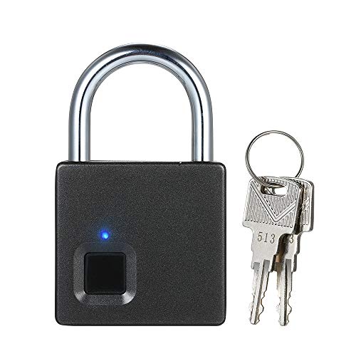 Weehey Smart Fingerprint Lock USB Wiederaufladbare 10 Sätze Fingerabdrücke IP65 wasserdichte Diebstahlsicherung Vorhängeschloss Gepäck Fall Garagenschloss mit 2 Schlüsseln