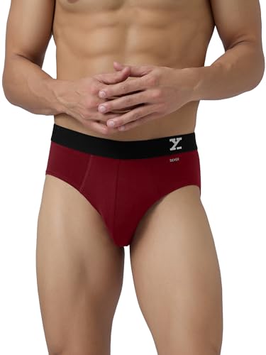 Image of XYXX Men's Aero 100% Super Combed Cotton Regular Fit Solid Anti Bacterial Briefs with No Marks Waistband (Pack of 3)
