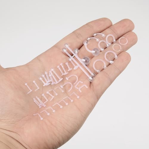 intera Clear Piercing Retainers for Bioflex Nose Rings Septum Cartilage Rook Daith Earrings Horseshoe Eyebrow Lip Tragus Belly Rings Retainers for Men and Women4