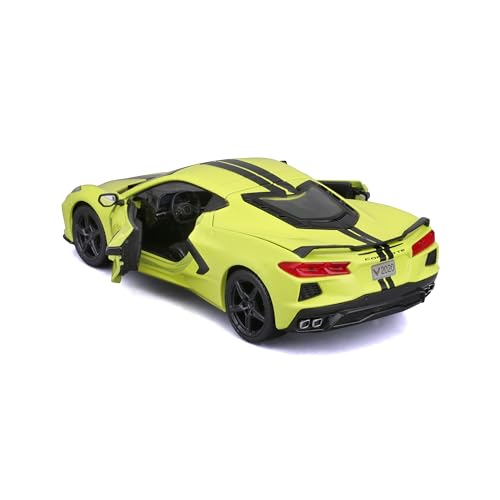 Bburago Maisto 1:24 Chevrolet Corvette Stingray Z51 1970 Amarillo miniatura 4