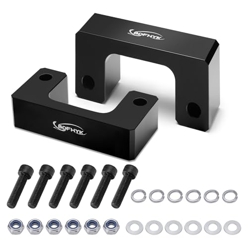 Image of BDFHYK 2.5 inch Front Leveling Lift Kit Compatible with 2007-2021 Silverado 1500 /Tahoe /Avalanche 1500 /Suburban 1500 | Yukon Sierra 1500 /Yukon XL 1500 Front Lift Spacers 2 Pack