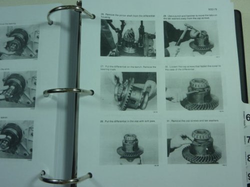 Differential repair steps in Case Forklift Service Manual