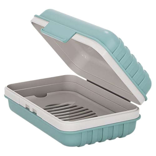 Boite à Savon avec Couvercle, Portable Boite Savon Voyage, Boite à Savon Voyage avec Fond Surélevé, Porte Savon Voyage Étanche et Antifuite pour Douche et...