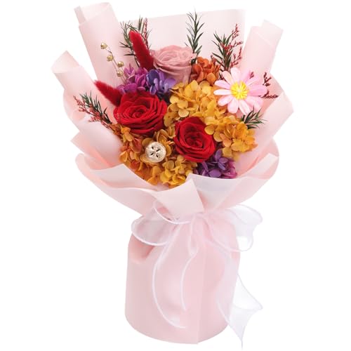 Lovenfold Flowers for Delivery,Preserved Flowers Bouquets,Red Rose Bouquets that Last