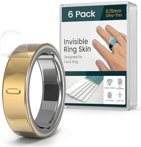 Ultra-Thin Clear Skin Protector for Oura Ring Gen 4/4 Ceramic/Gen 3