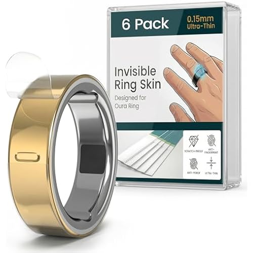Ultra-Thin Clear Skin Protector for Oura Ring Gen 4/4 Ceramic/Gen 3