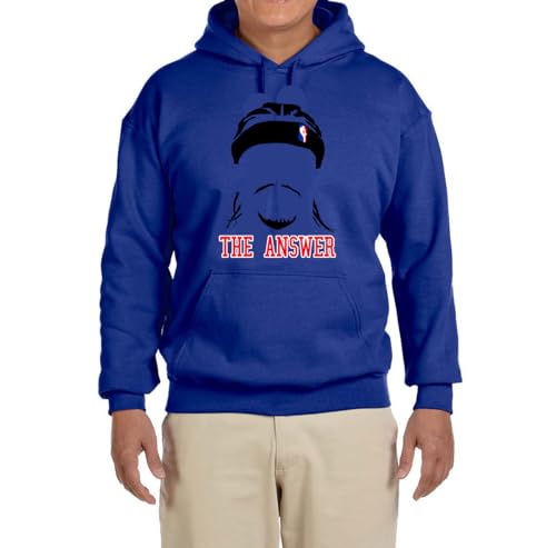Blue Allen Iverson The Answer Logo Hooded Sweatshirt - Main Image